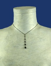 Konplott Kette bronze "Disco String" Swarovski Strassteine schwarz neu