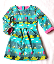 WOW tolles FRUGI Kleid Englandmode Gr.92 Organic Cotton,  Landschaftsdruck TOP