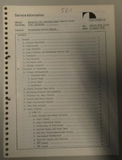 Service Information Nakamichi 581 discrete Head Cassette Deck To-1521