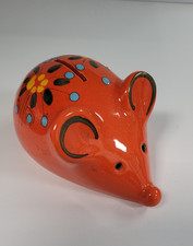 Vintage Spardose 15cm Maus glasierte Sicart Kunstkeramik 70er Jahre Retro Sammel