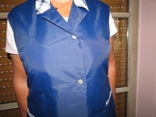 Nylon Kittel Schürze Kittelschürze Kleiderschürze XL