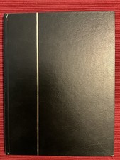 BRIEFMARKENALBUM SCHWARZ 4 BLÄTTER 8 SEITEN LEER WEISS