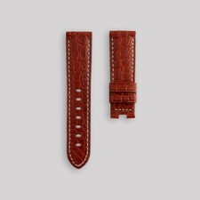 Panerai Brown Matt Leather alligator 22/20mm watch strap #679