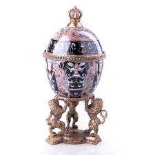 Porzellan Ei Löwe Urne Prunk