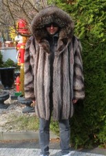 Men's Pelzmantel Echtpelz Pelz