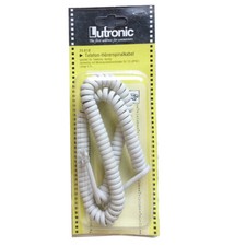 Spiralkabel für Telefonhörer - RJ10 (4P4C) hellgrau 4m