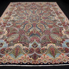 Orient Teppich Kerman 373 x 273 cm Kirman Signiert Perserteppich Handgeknüpft