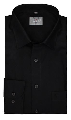 Marvelis hemd schwarz comfort - hemd,