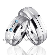 2 Silber 925  Trauringe mit