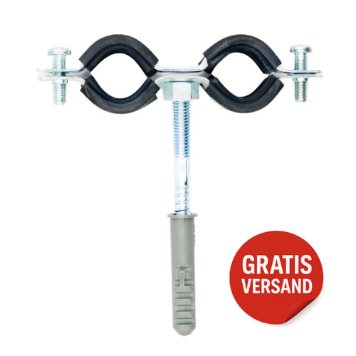 Doppel rohrschelle 1 - doppel,