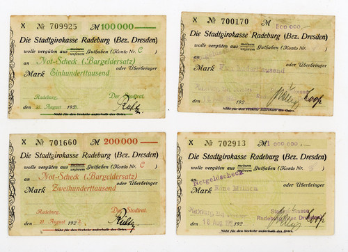 Radeburg scheine notgeld - radeburg,