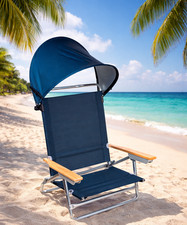 Strandstuhl mit Sonnenschutz