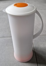 Tupperware Thermowächter 1,0 L Isolierkanne Thermoskanne weiß / orange Neu & OVP