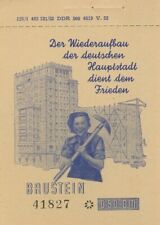 DDR NAW Baustein Wiederaufbau der deutschen Hauptstadt Berlin 1952 - 0,50 DM