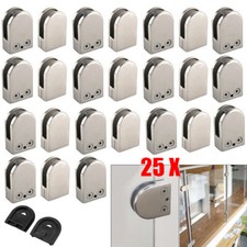 25x Glashalter Glasklemme Edelstahl Klemmhalter Geländer Glasplattenhalter DE