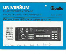 Universum Gebrauchs- und Einbauanweisung Autoradio ACR 4094