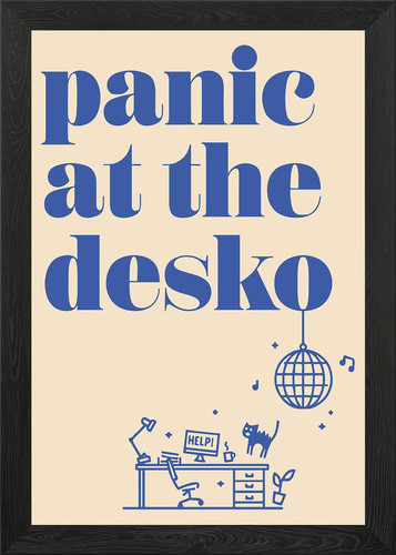 Panik desko illustration - panik, am
