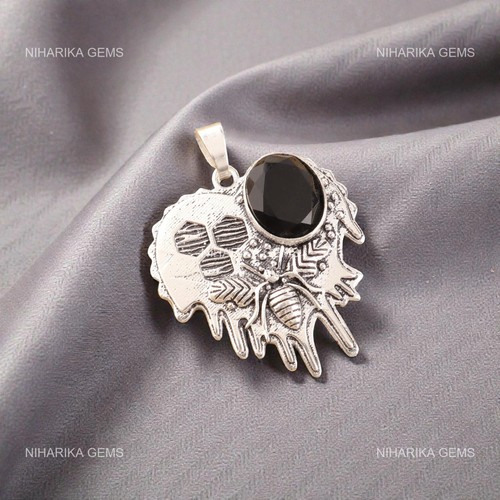925 silber oval anhänger - 925, onyx
