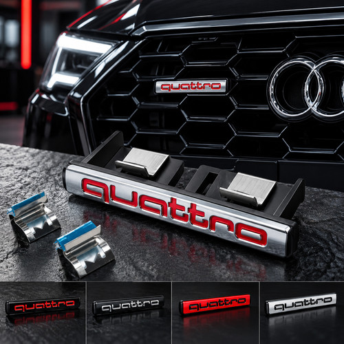 Audi quattro emblem abs - emblem, 3d