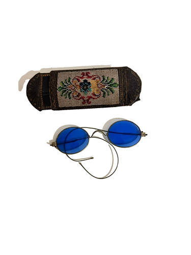 Antike rundbrille blaue - antike,