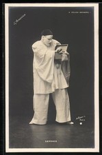 Mann als Harlekin mit seiner Zauberkiste, Ansichtskarte 