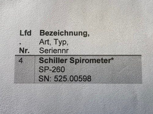 Schiller spirometer zubehör - schiller,