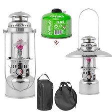 Fox Outdoor 33755 - Gaslampe - Glaszylinder Edelstahl-Brenner - Laterne - silber