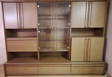 Wohnzimmer Schrankwand Eiche rustikal B285 x T55 x H 212