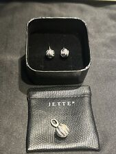 Silber Jette  925 Schmuck Set Halskette Anhänger + Ohrringe Damen