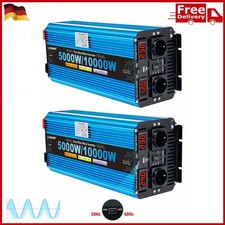 5000W 10000W Reiner Sinus-Wechselrichter 12V 24V zu 230V Spannungswandler LKW