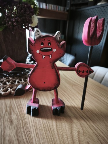 Holz figur skulptur teufel - holz,