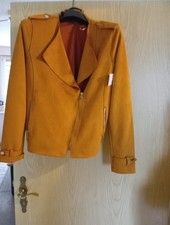 Damen Wildlederjacke, Gr. 42, Farbe Terrakotta/Orange, Echtleder, PCP-frei