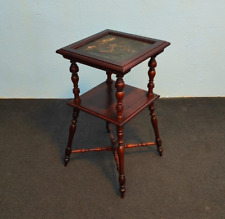 Blumentisch Beistelltisch Tisch Gründerzeit gedrechselt Nuss Malerei antik