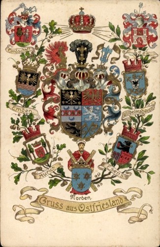 Wappen gruß aus - ak,