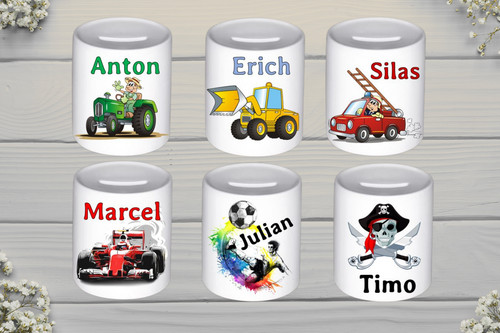 Spardose junge druck spruch - spardose,