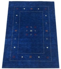 Gabbeh Teppich Blau 100% Wolle