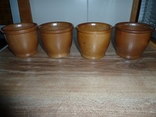 4 dekorative Steingut-Töpfchen für Silvester, Grill-Abende usw.  — je ca. 250 ml