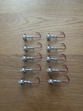 10 Jigköpfe / Bleiköpfe mit VMC Haken für Gummifische / Twister