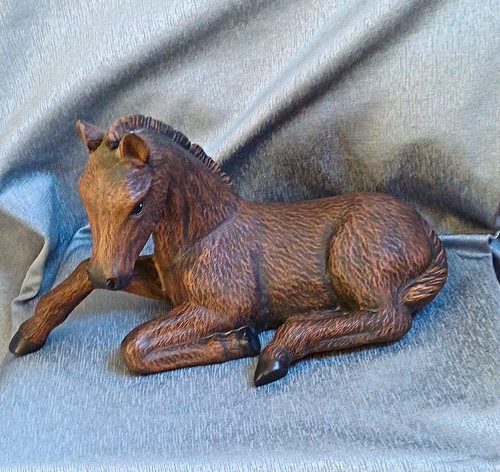 Vintage gipsfigur fohlen - vintage,