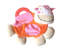 Schmusetuch Schnuffeltuch Kuscheltuch Chicco rosa orange beige KUH mit Beißring