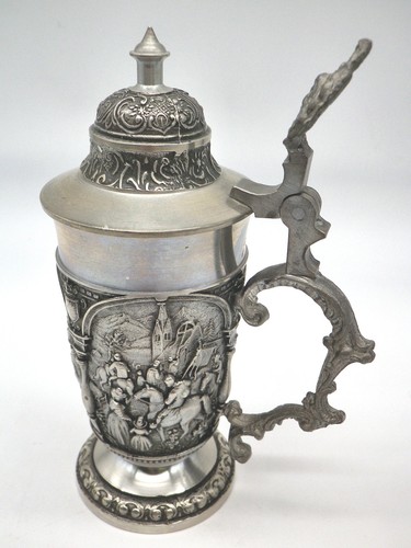 Zinnkrug mit deckel - mit, 3