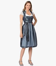 Stockerpoint Damen Dirndl Weide Bayrisch Kleid Luxus 2-teilig Blau UK 8 Neu mit Etikett