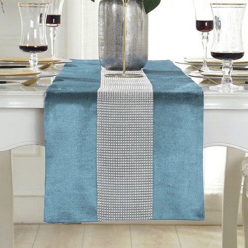 Blau 180 cm glitter - ,