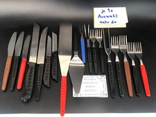 Elstawa DDR Besteck Plastik Griff schwarz Punkte➡️gr. AUSWAHL z. TOP PREIS➡️