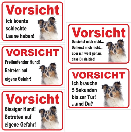 Schild vorsicht sheltie - schild,