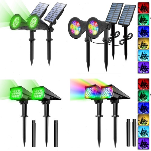 4er rgb led solarstrahler - rgb,