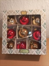 9 Christbaumkugeln, Weihnachtsschmuck, Lauscha? Rot, Gold, Silber #30