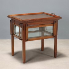 Antiker Tisch Mahagoni Glas