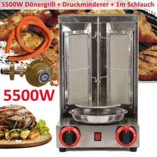 5500W 4 Brenner Gas LPG Dönergrill Hähnchengrill Gyrosgrill Drehgrill Tischgrill