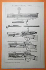 Handfeuerwaffen I - IV Gewehr M/88 M/69 M/79 M/86 M/89   Holzstich 1895